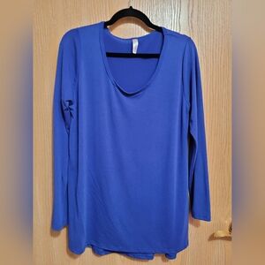 LueLaRoe Blue Long Sleeve Top